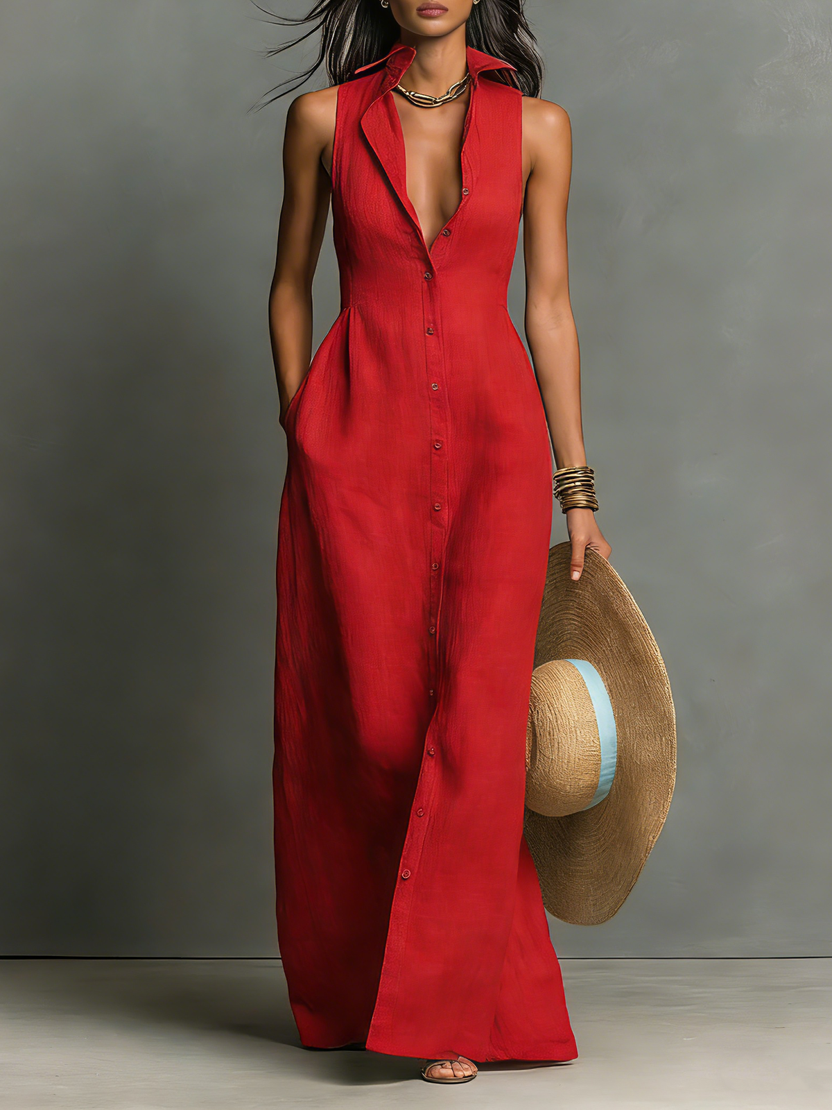 Sofia – Robe Chemise Longue