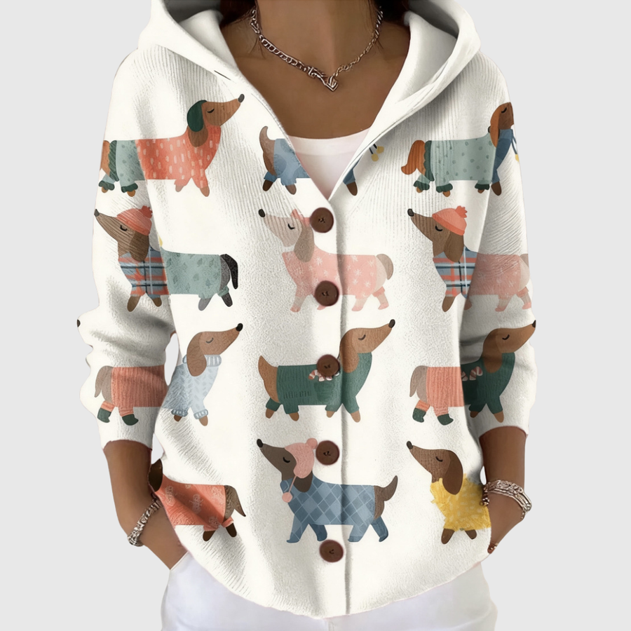 Nathalie | Veste en Maille à Capuche