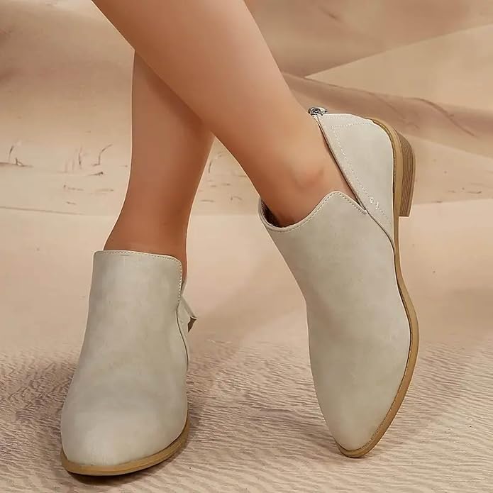 Roxane | Bottines à Talon Bloc et Zip Arrière