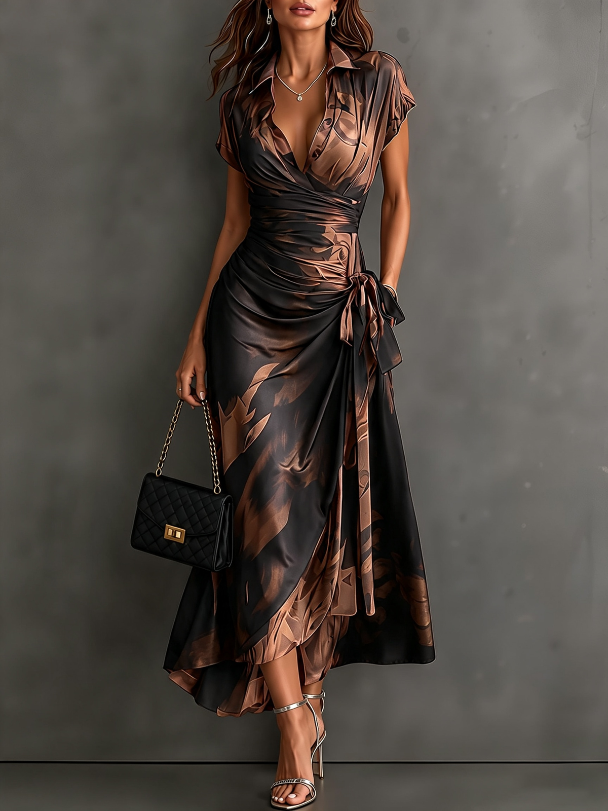 Andréa – Robe Longue Croisée
