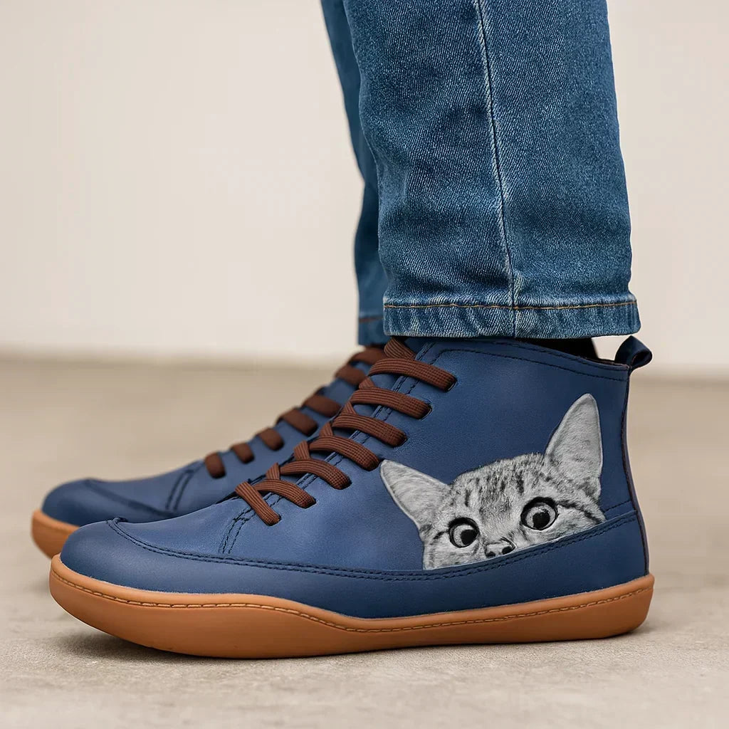 Mirabelle | Bottines Orthopédiques à Motif Chat