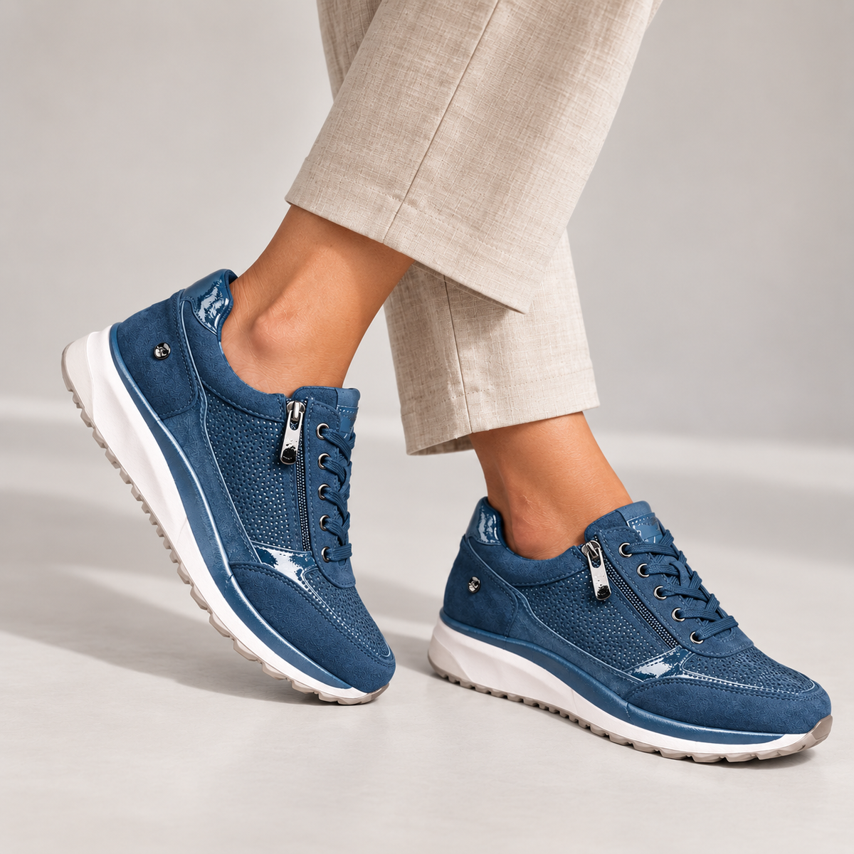 Muriel – Baskets Confort à Fermeture Zippée