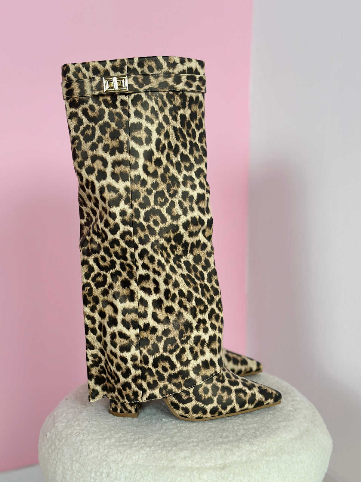 Félicie | Bottes Hautes Léopard à Bout Pointu