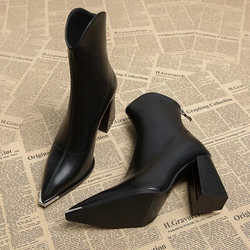 Noémie | Bottines Chelsea à Bout Métallisé