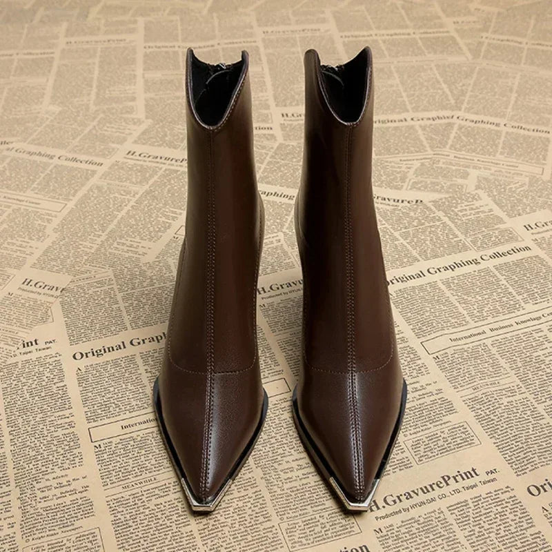 Noémie | Bottines Chelsea à Bout Métallisé