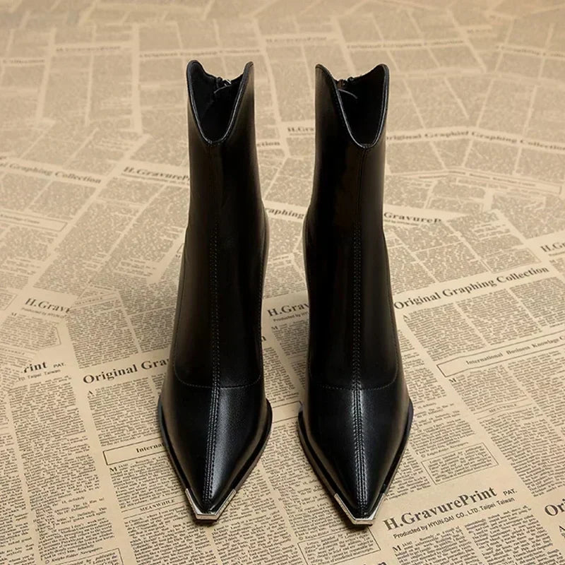 Noémie | Bottines Chelsea à Bout Métallisé