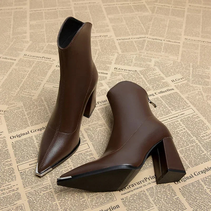 Noémie | Bottines Chelsea à Bout Métallisé