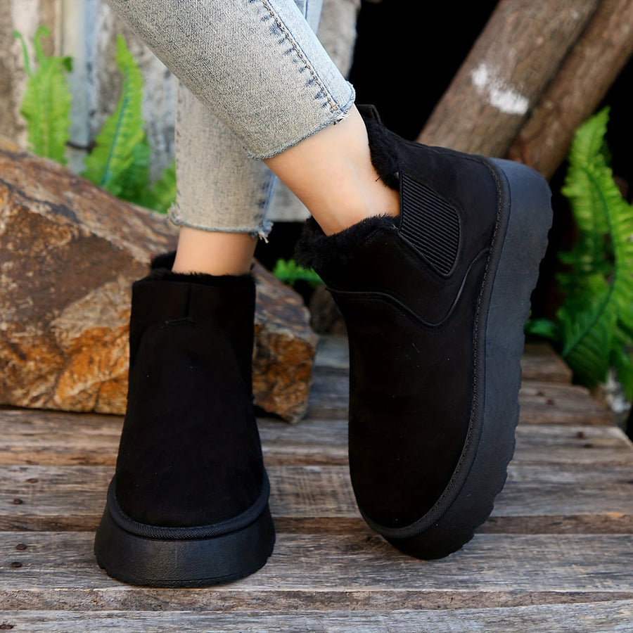 Armelle | Bottines de Neige en Suédine à Enfiler