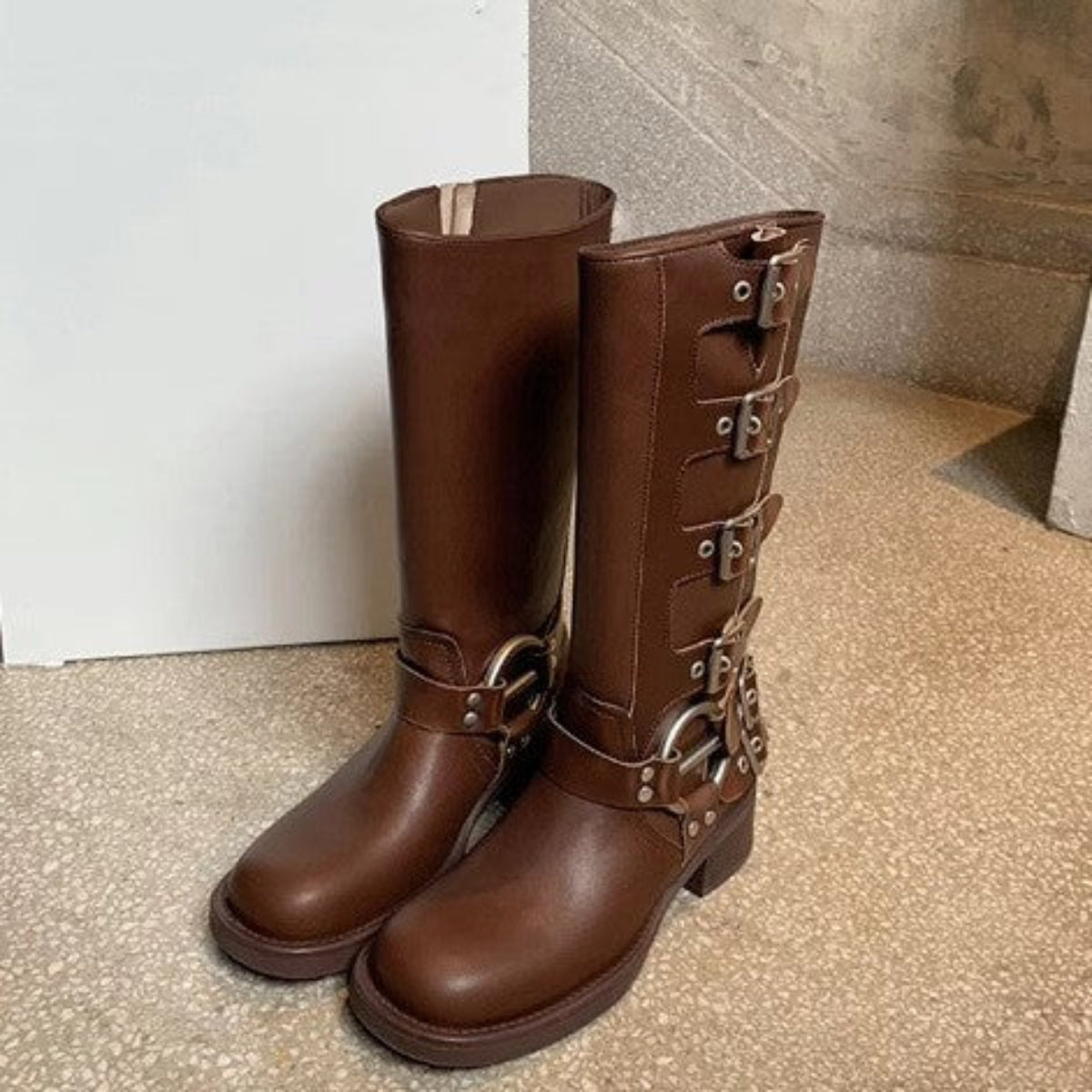 Diane | Bottines Motardes à Boucle