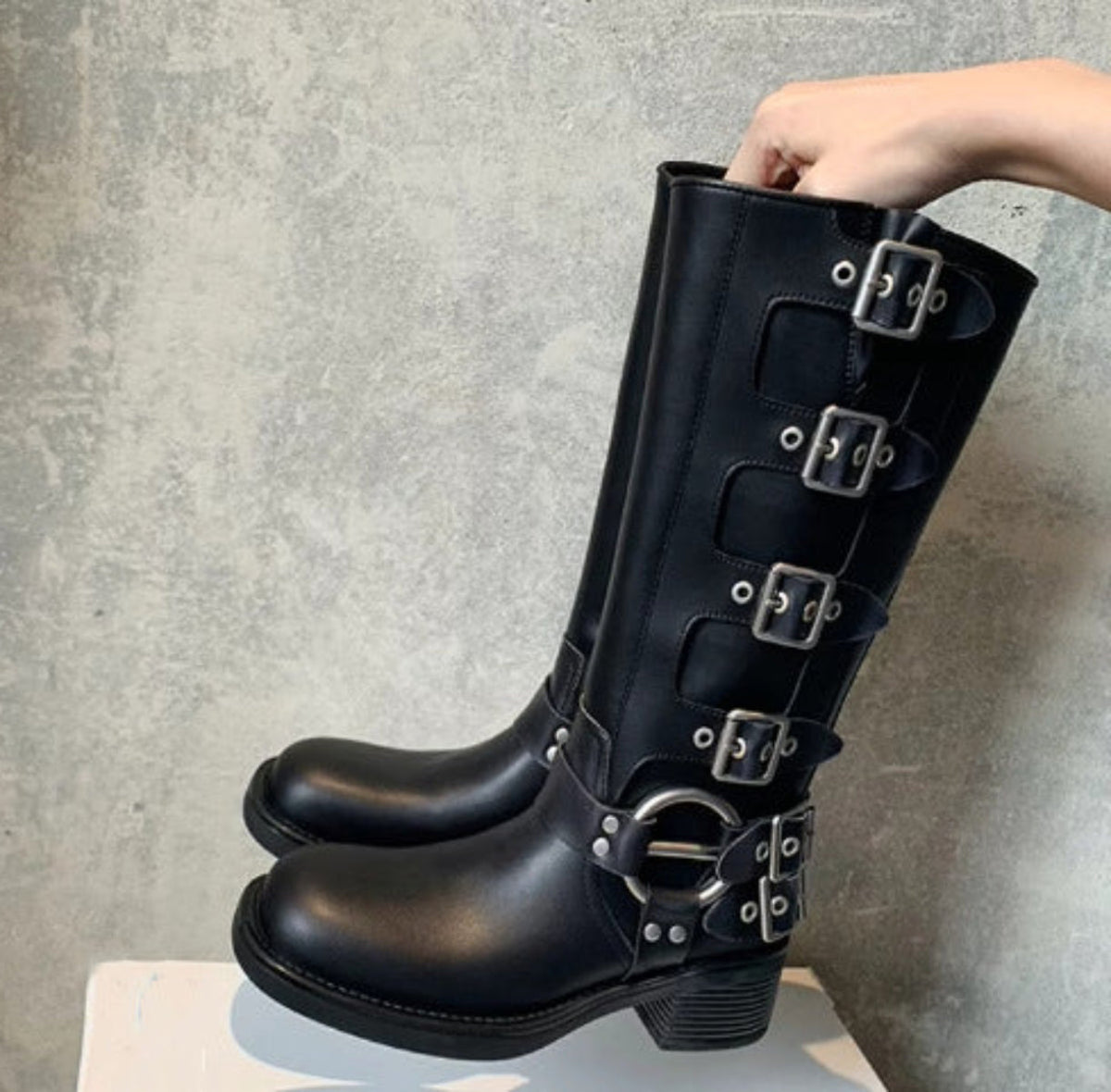 Diane | Bottines Motardes à Boucle
