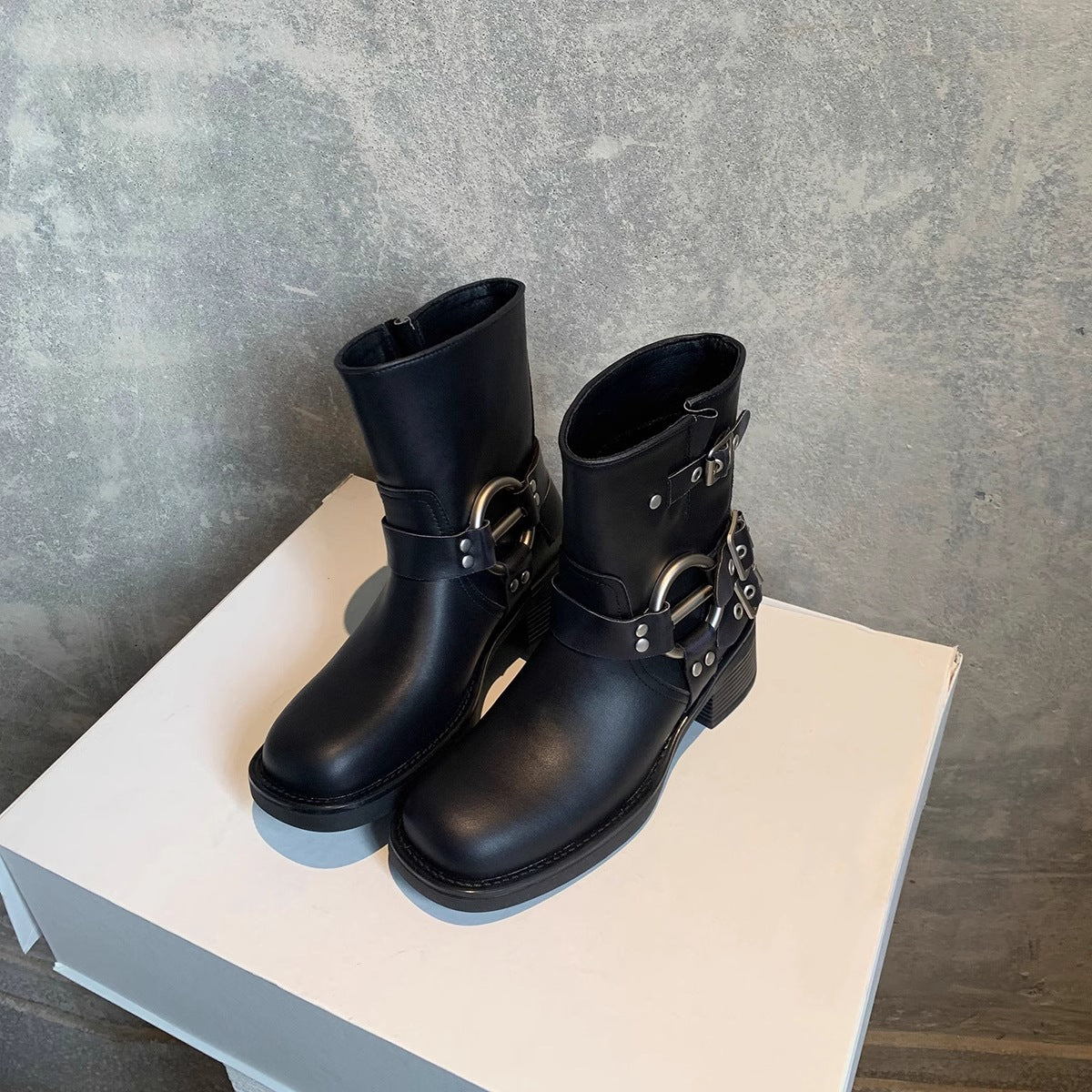 Diane | Bottines Motardes à Boucle