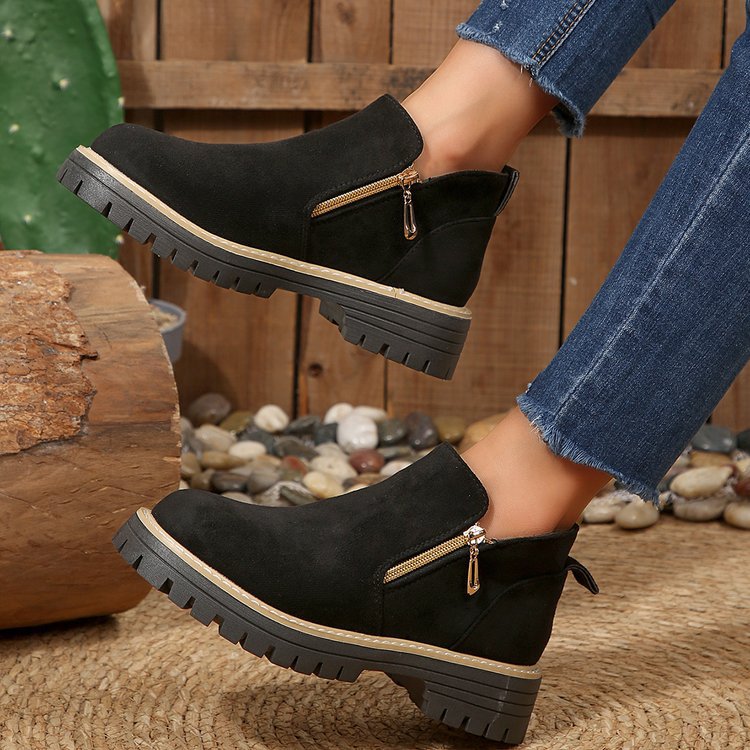 Blandine | Bottines Plateforme à Zip Latéral