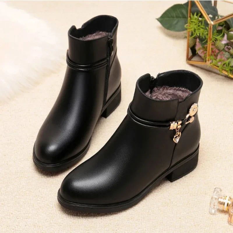 Constance | Bottines Doublées à Talon Bas