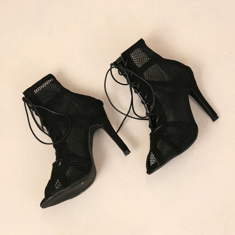Gaëlle | Bottines en Résille à Lacets