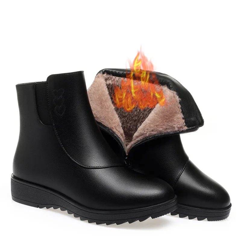 Elisa | Bottines Fourrées à Zip Latéral