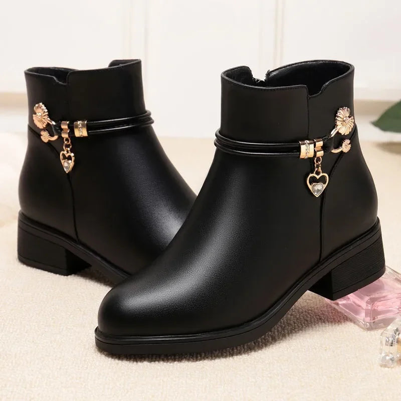 Constance | Bottines Doublées à Talon Bas