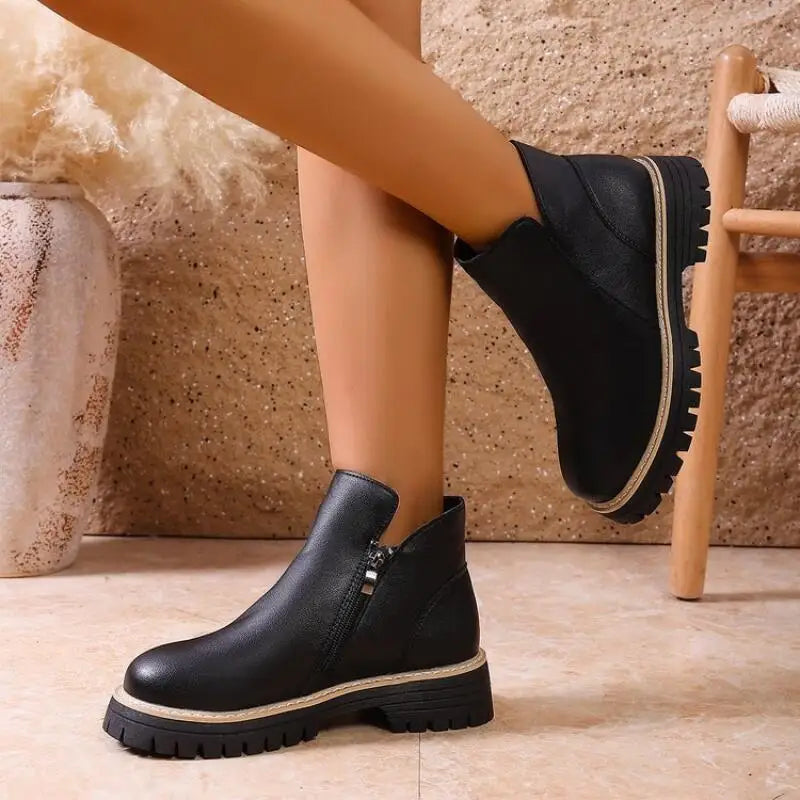 Rosalie | Bottines à Plateau et Zip Latéral