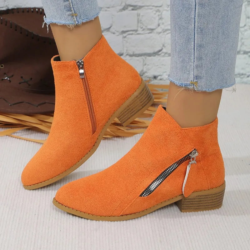 Capucine | Bottines Orthopédiques Colorées à Zip Latéral
