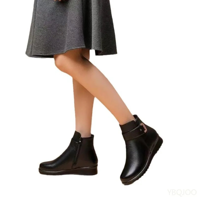 Sidonie | Bottines Plates d'Hiver Antidérapantes