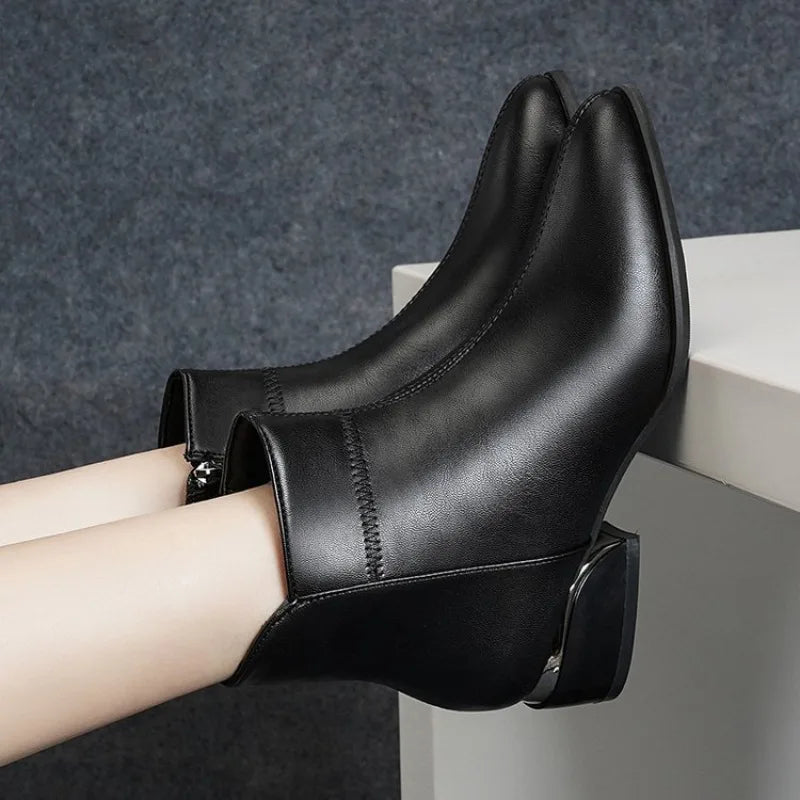Bérénice | Bottines Doublées à Bout Pointu