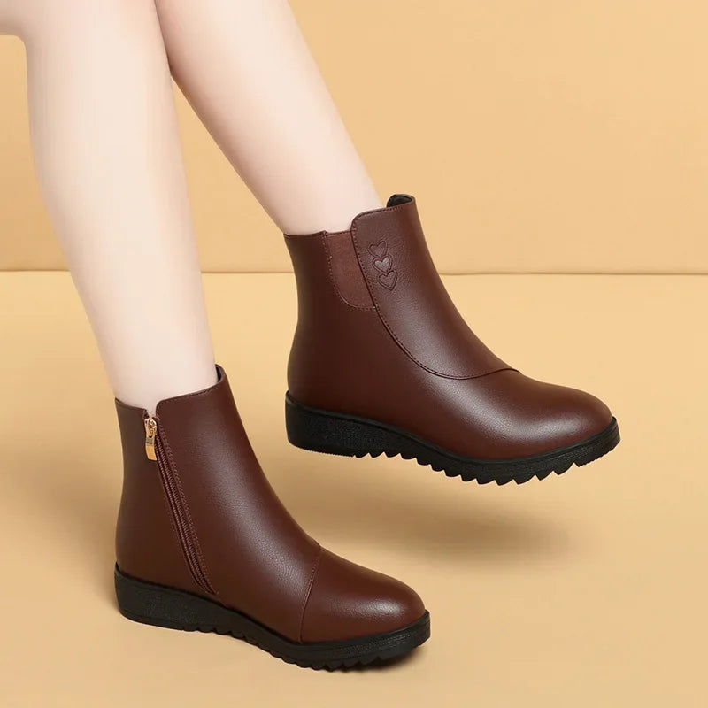 Elisa | Bottines Fourrées à Zip Latéral