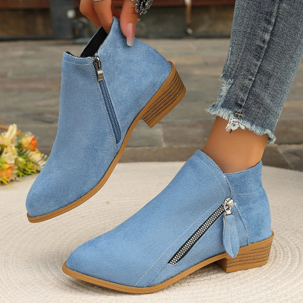 Capucine | Bottines Orthopédiques Colorées à Zip Latéral