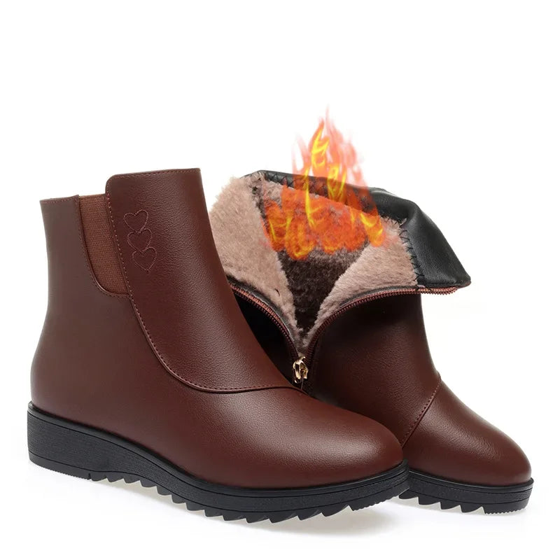 Elisa | Bottines Fourrées à Zip Latéral