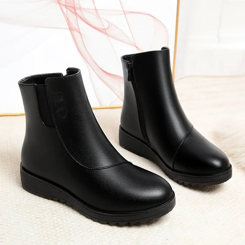 Elisa | Bottines Fourrées à Zip Latéral