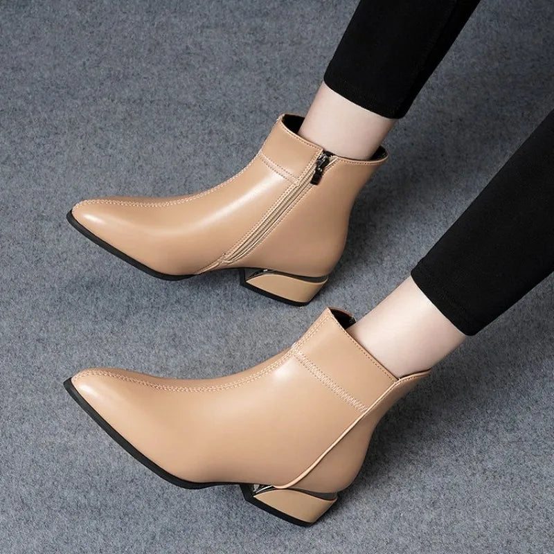 Bérénice | Bottines Doublées à Bout Pointu