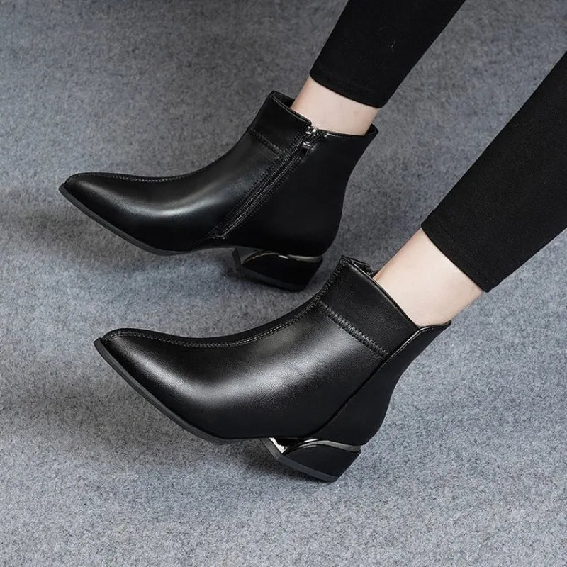 Bérénice | Bottines Doublées à Bout Pointu