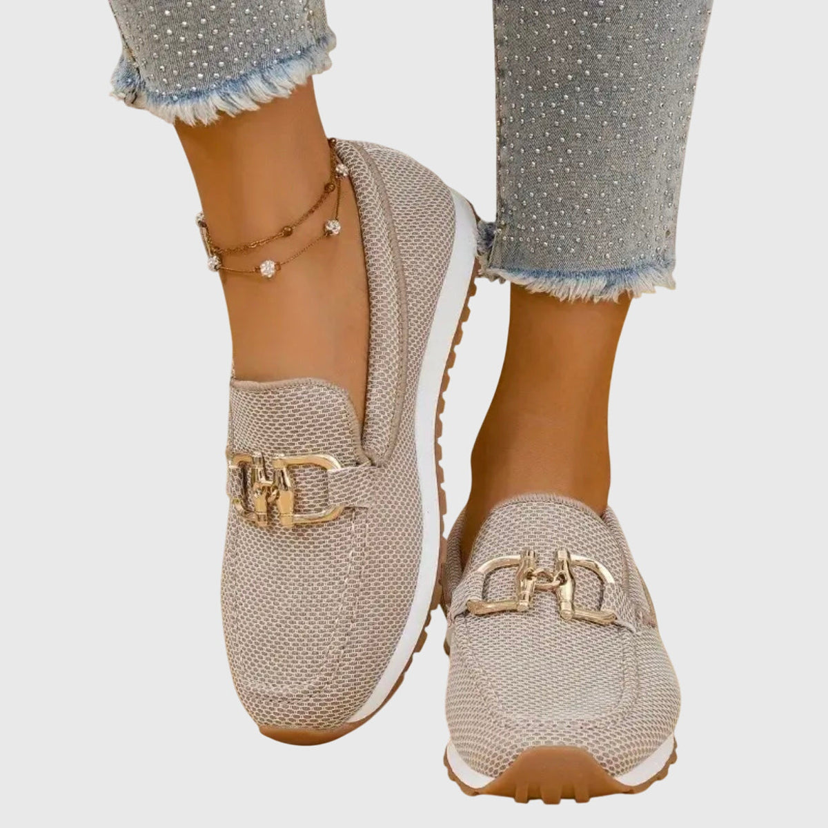 Sophie – Mocassins Confort à Détail Doré